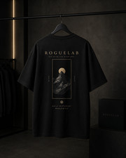 ROGUELAB Original 260 GSM Pima Cotton Graphic T-Shirt | Premium Black Tee picture