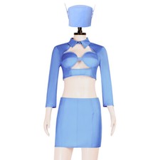 The Fifth Element Cosplay Costume Leeloo Vintage Airline Stewardess Dress picture