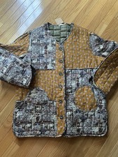 POL Pieced Quilted Patchwork Fall Jacket NWT S/M $124 picture