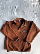 Vintage Y2K Patagonia Synchilla Snap-T Rust Fleece Pullover Men’s Small picture