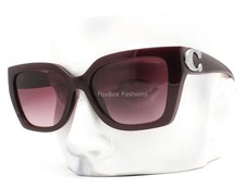 Coach Sunglasses Milky Burgundy Dark Red Gunmetal Logo HC 8408U 53938H w/case picture