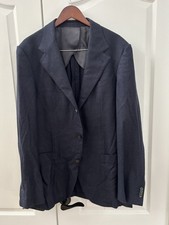 Spier & Mackay MTM Sport Coat 42L Navy Lovat Tweed 3/2 Roll Working Cuff Vented picture