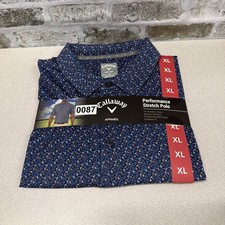 Callaway Opti•Dri Polo Shirt Mens XL Blue Red,& White Golf Performance Stretch picture