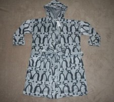 Vera Bradley Sheared Fleece Robe 26246-I71 Playful Penguins Gray LIMITED NWT picture