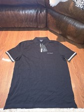 Ben Sherman Polo Shirt Mens Size M Black Short Sleeve Signature Fit New Tags picture