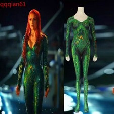 Aquaman Queen Mera Jumpsuits Bodysuit Zentai Halloween Cosplay Costume  Women picture