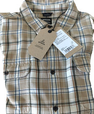 Prana Edgewater Men's L Organic Cotton Long Sleeve Shirt Plaid NWT-lpb41 picture