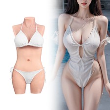 Realistic Body Suit Fake Vagina Silicone C Cup Breast Forms Crossdresser Cosplay picture