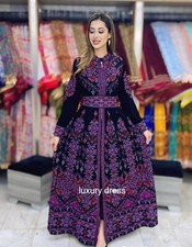 Palestinian Embroidery Handmade Luxury Thobe Stunning Embroidered Fashion Thobe picture