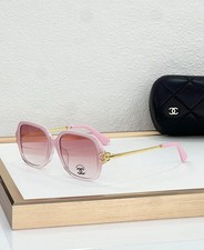CHANEL CH3516 Pink Square Sunglasses Pink Gradient Lenses Gold CC Logo 53-17-140 picture