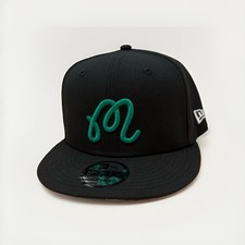 Custom Malbon x New Era 9Fifty Script Logo Black Snapback Hat Cap Golf Rare picture