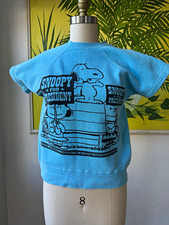 RARE Peanuts Snoopy for President Graphic Blue Crewneck Sweatshirt Vintage picture
