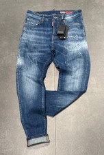 Dsquared2 Slim Fit Men's Stretchy Washed Ripped Blue Jeans picture