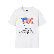 Give me Liberty... Blue Dot Quotes™ Patriotic Tee Indivisible T-Shirt Protest picture