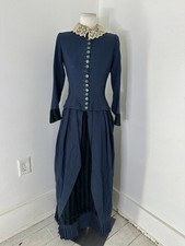 Authentic Antique 1880s Navy Bustle Dress Museum Worthy picture