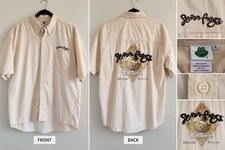 Vintage Señor Frogs Mazatlan Mexico Shirt Mens L NWT Beige Button Up Graphic picture