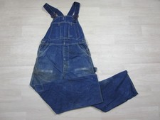Vintage 50s Powr House Denim Overalls Union Made Power House Distressed Workwear picture