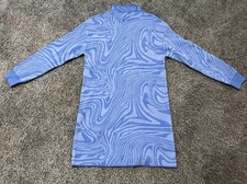 BNWT GB Girls Blue Swirl Marble Mock Neck Long Sleeve Sweater Dress, L 12/14- 57 picture