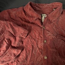 Red Hawaiian Tommy Bahama Jamaica Jaxx dupe silk cotton button-up shirt picture