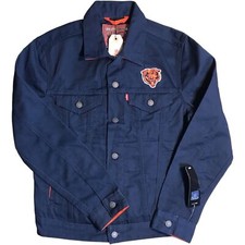 Men's Chicago Bears Levi's Blue Twill Trucker Button-Up Jacket 181940003 picture
