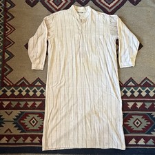 Vintage 30s Glover Cotton Flannel Sleeping Night Shirt Robe Mens XL picture