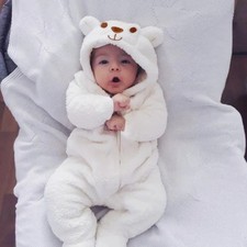 Newborn Baby Romper Jumpsuit Boy Girl Kids Bear Hooded Bodysuit Clothes Outfits picture