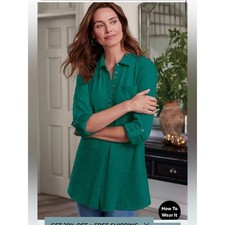 Soft Surroundings Take It Easy Tunic Style 2FW99 Evergreen Heather NWT Size L picture