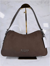 GUESS Brown Suede Shoulder Handbag picture