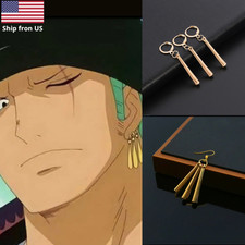 Anime One Piece Roronoa Zoro Earrings Pendant for Women Men Cosplay picture