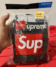 Supreme x Hanes Boxer Briefs (2 pack) black Size Large picture