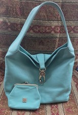 Dooney & Bourke Turquoise Purse With Matching Wallet picture