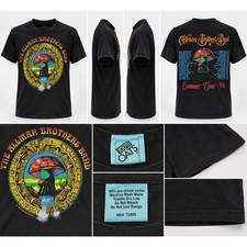 Vintage 1996 Allman Brothers Band Summer Tour T-Shirt Black 100% Oats Tagged XL picture