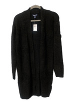 Lands’ End Women's Open Front, Cardigan, Black, XS & Med, NWT SHIPS FREE picture
