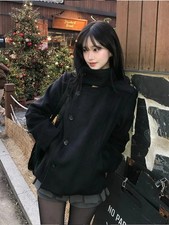 Street Autumn/Winter Solid Color Women'S Turtleneck Coat Y2K Hip-Hop Retro picture