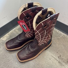 New Mens Justin Derrickman Ostrich Print  12