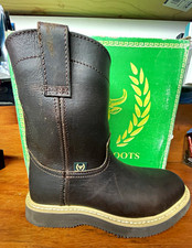 Habanero Boots Men’s US 8 Brown Leather Pull-On Slip Resistant Work Boot picture