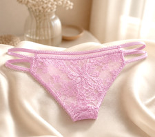 NWT Sealed Victoria's Secret PINK Wink™ Sequin Thong Panty Size S~ Hushed Lilac picture