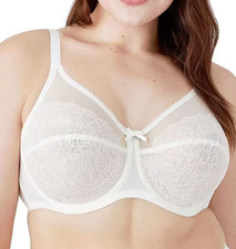WACOAL Retro Chic White Ivory Lace Underwire Bra Size 38DD 855186 MSRP $72 picture