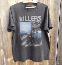 The Killers Hot Fuss Album Unisex Charcoal Cotton T-shirt Size S-5XL picture