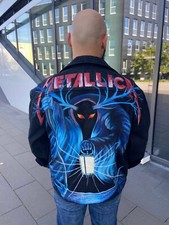 Custom Hand Painted Denim Jacket Metallica | Custom Jacket Rock/Personalized Gift picture