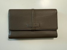 NEW HAMMITT Benjamin Olivine WalletPebbled Leather Clutch Brown Retails $245 picture