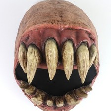 Halloween Horror Monster Mouth Mask Oversized Fanged Teeth & 2 Halloween Bags picture