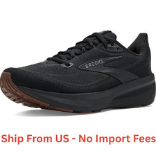 (Authentic) Men's Brooks Revel 9 Running Shoes, Comfortable, Black/Ebony/Biscuit picture