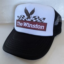 Vintage The Winston Hat Winston Cup Trucker Hat snapback Black Cap NASCAR picture