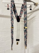 Vintage Liberty of London Suspenders Braces - William Morris Lodden Print picture