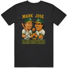 Bash Brothers Retro Baseball Caricature Style Vintage Graphic Black Tee ON TREND picture
