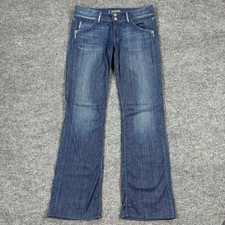Vintage Y2K Hudson Jeans Womens 30 Dark Wash Bootcut Flap Pocket Made USA Denim picture