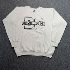 Vintage Fruit of the Loom Washington DC Sweatshirt Mens XL White Made in USA picture