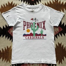 Vintage 1988-93 Phoenix Cardinals Tshirt Sz Kids Large - White picture