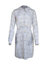 Stella McCartney - Light Blue Grey Swan Print Sz 2 picture